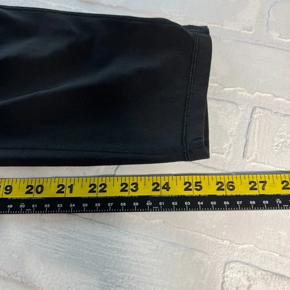 Athleta Elation Pants Women Medium Black Tapered Pleated Stretch Knit Athleisure - Picture 13 of 14